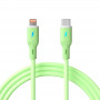 Akyga AK-USB-73 USB-C į Lightning silikoninis kabelis, USB 2.0, 30 W, 1 m, žalias