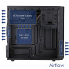 Akyga AK17BK Micro ATX bokšto tipo korpusas, 2x USB 3.0, be maitinimo bloko, juodas