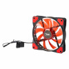 Akyga AW-12E-BR 120 mm korpuso ventiliatorius, 33 raudoni LED, Molex, juodas