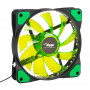 Akyga AW-12E-BG 120 mm korpuso ventiliatorius, 33 žalios LED, Molex, juodas