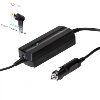 Akyga AK-ND-35 automobilinis nešiojamojo kompiuterio įkroviklis 19 V / 4,74 A, 90 W, 4,8 x 1,7 mm, skirtas HP