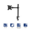 Akyga AK-MB-01 vieno monitoriaus laikiklis prie stalo, 15-32", iki 10 kg, VESA 75/100, juodas