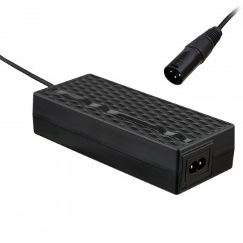 Akyga AK-EV-03 elektrinių dviračių ir paspirtukų įkroviklis 36 V akumuliatoriams, 42 V / 2 A, 84 W, XLR 3 kontaktų kištukas, 1 m