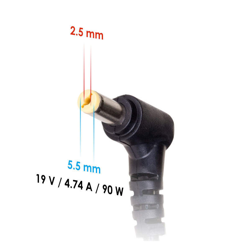 Akyga AK-ND-36 automobilinis nešiojamojo kompiuterio įkroviklis 19 V / 4,74 A, 90 W, 5,5 x 2,5 mm, skirtas ASUS / Toshiba