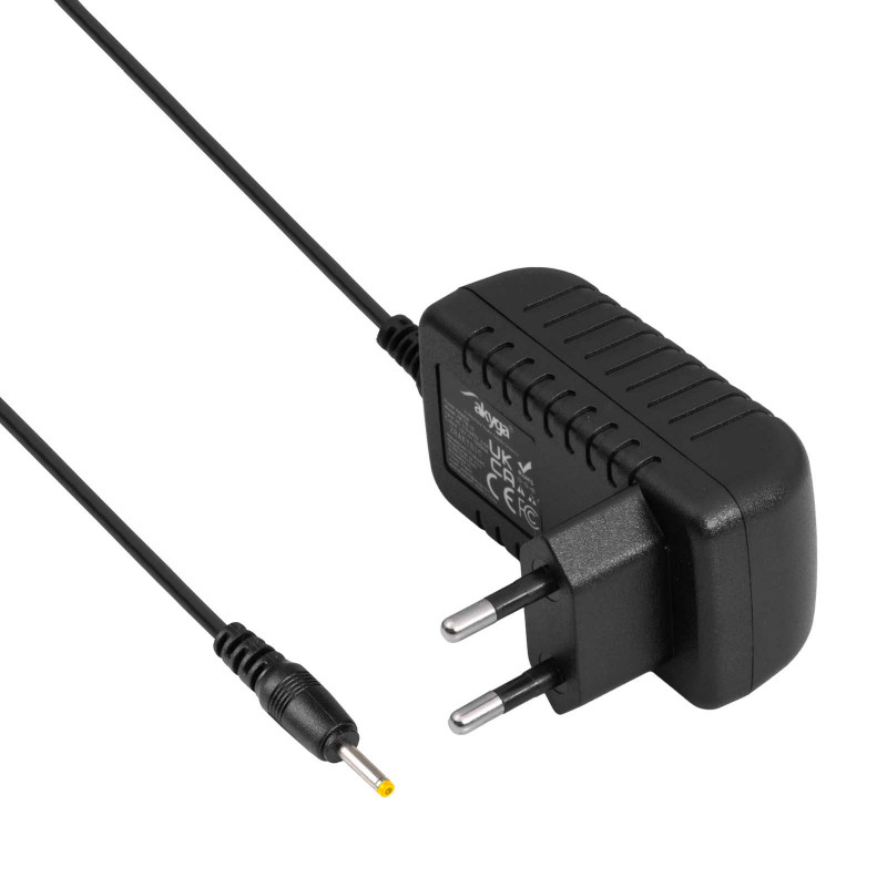 Akyga AK-TB-21 universalus maitinimo adapteris 5 V / 2 A 10 W, DC 2,5 x 0,7 mm, 1,5 m, juodas