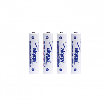 Akyga AKY2057 AAA LR03 šarminė baterija 1,5 V 1300 mAh, 4 vnt. (susitraukianti pakuotė)
