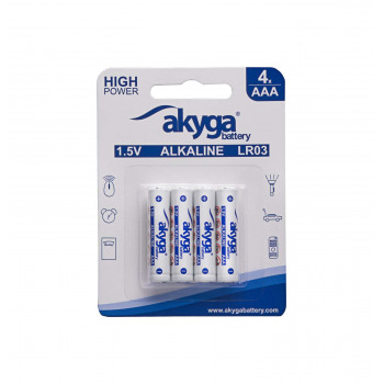 Akyga AKY1971 AAA LR03 šarminė baterija 1,5 V 1300 mAh, 4 vnt. (blisteris)