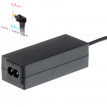 Akyga AK-ND-49 nešiojamojo kompiuterio įkroviklis 12 V / 3,0 A, 36 W, 4,8 x 1,7 mm, 1,2 m, skirtas ASUS