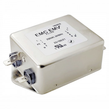 Akyga EN2030-20-F vienfazis EMI filtras 20 A, 120–250 V AC, 50/60 Hz, 6,3 mm jungtys