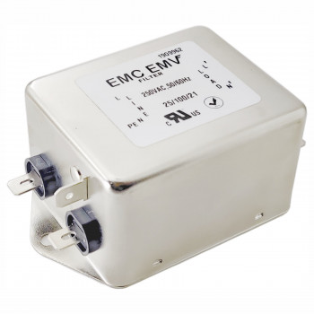 Akyga EN2070-12-F vienfazis EMI filtras 12 A, 120–250 V AC, 50/60 Hz, 6,3 mm jungtys