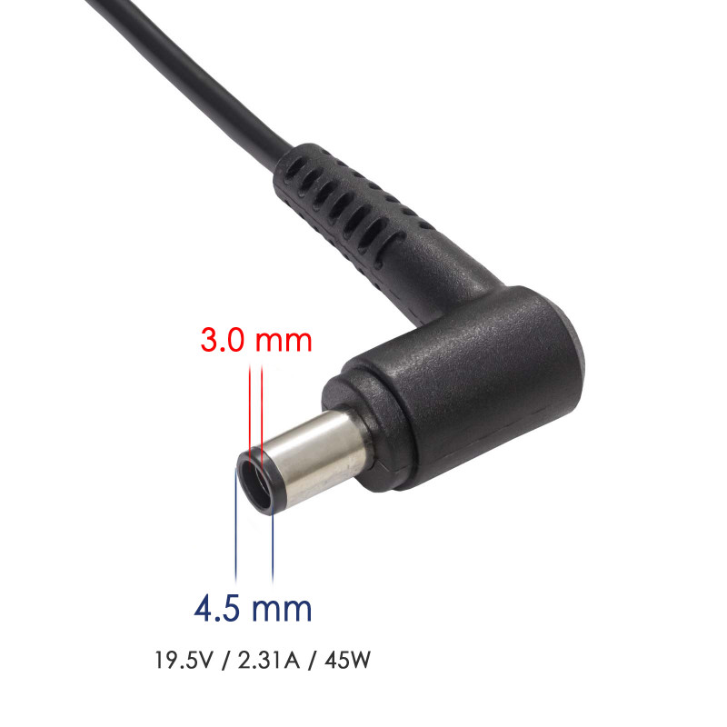 Akyga AK-ND-68 nešiojamojo kompiuterio įkroviklis 19,5 V / 2,31 A, 45 W, 4,5 x 3,0 mm + kaištis, 1,2 m, skirtas Dell
