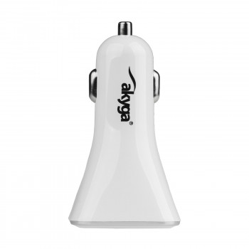 Automobilinis įkroviklis 12/24V Akyga AK-CH-08 18W 2x USB-A Quick Charge 3.0 5-12V / 1.5-3A baltas