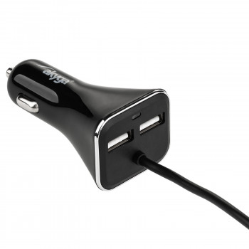 Automobilinis įkroviklis 12/24V Akyga AK-CH-10 45W 4x USB-A 5V / 9A modulinis juodas