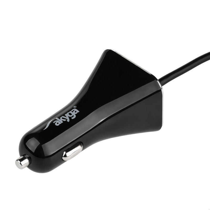 Automobilinis įkroviklis 12/24V Akyga AK-CH-10 45W 4x USB-A 5V / 9A modulinis juodas