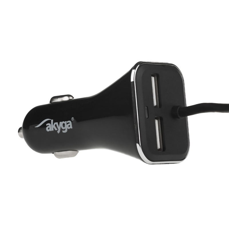 Automobilinis įkroviklis 12/24V Akyga AK-CH-10 45W 4x USB-A 5V / 9A modulinis juodas