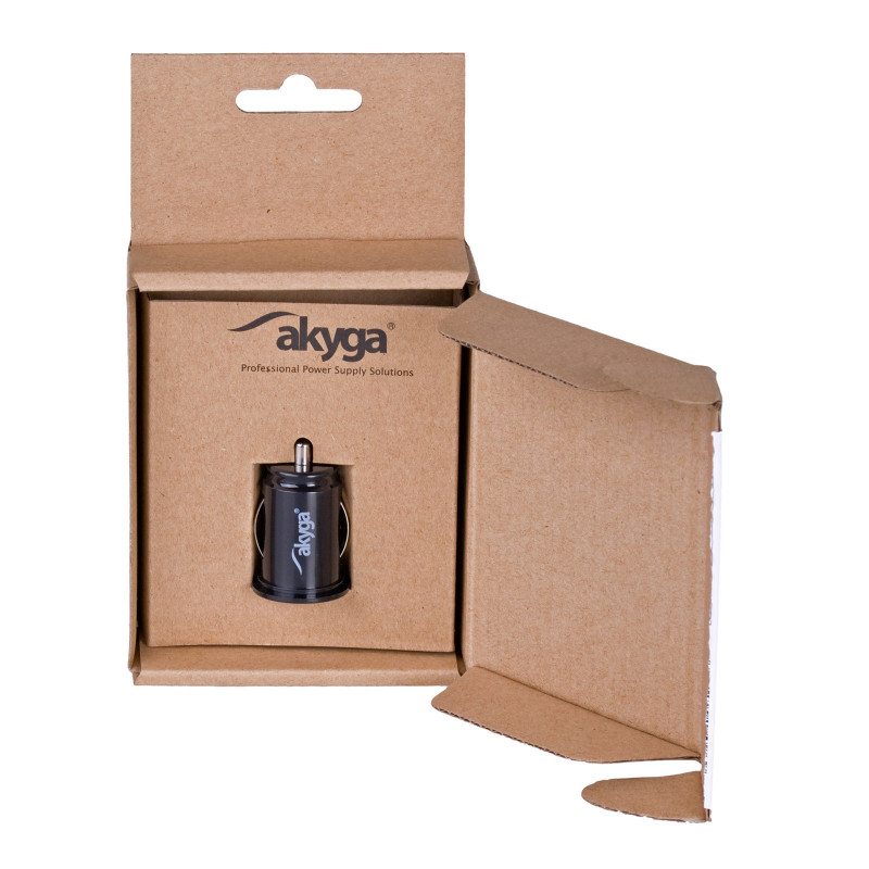 Automobilinis įkroviklis 12/24V Akyga AK-CH-02 10.5W 2x USB-A 5V / 2.1A juodas