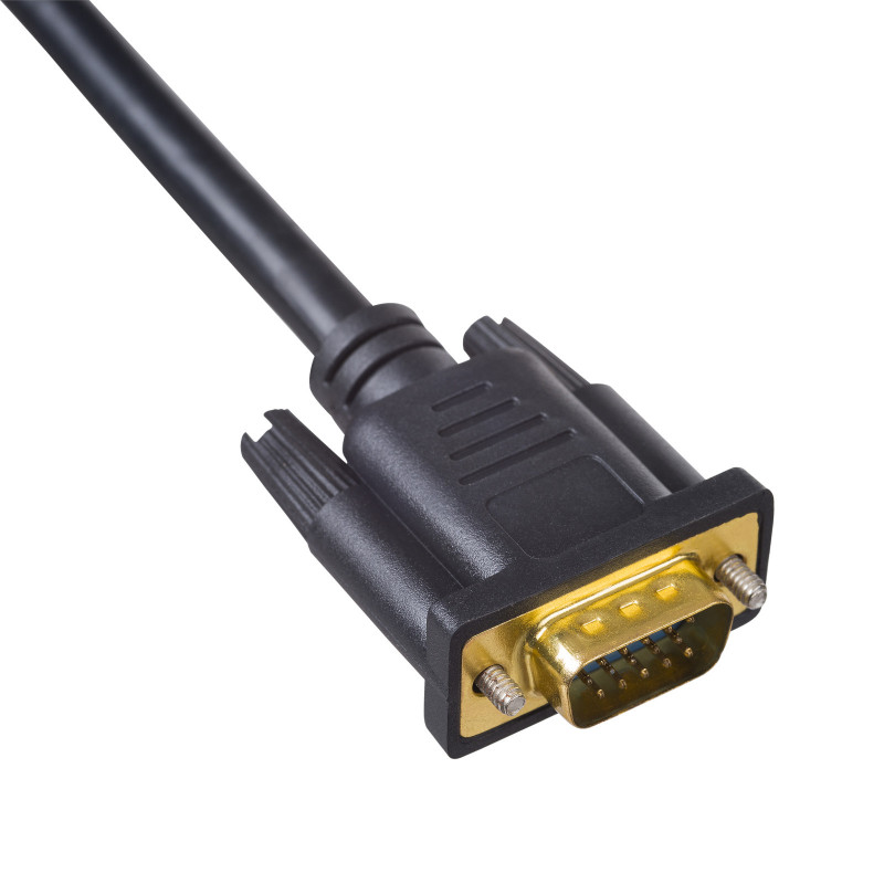 Akyga AK-AV-03 kabelis DVI-I 24+5 kištukas – VGA kištukas su feritiniu filtru, 1,8 m, juodas