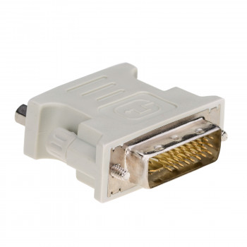 Akyga AK-AD-12 adapteris DVI-I 24+5 kištukas – VGA lizdas, baltas