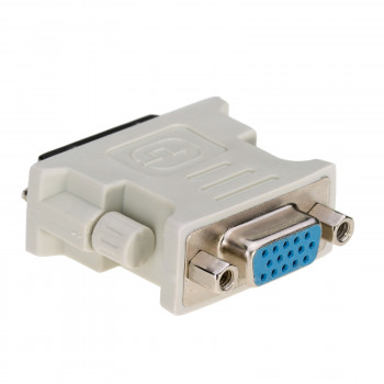 Akyga AK-AD-12 adapteris DVI-I 24+5 kištukas – VGA lizdas, baltas