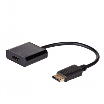Akyga AK-AD-11 keitiklis-adapteris su kabeliu DisplayPort kištukas – HDMI lizdas, 15 cm, juodas