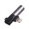 Akyga AK-AD-63 adapteris Lightning (m) į Lightning (f) + 3,5 mm lizdas (f), juodas