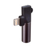 Akyga AK-AD-63 adapteris Lightning (m) į Lightning (f) + 3,5 mm lizdas (f), juodas