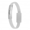 Akyga AK-AD-34 apyrankės formos USB kabelis, micro USB-B (m) / USB-A, USB 2.0, 23 cm, baltas