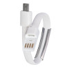 Akyga AK-AD-34 apyrankės formos USB kabelis, micro USB-B (m) / USB-A, USB 2.0, 23 cm, baltas