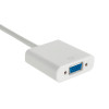 Akyga AK-AD-39 Mini DisplayPort (M) į VGA (F) adapterio kabelis, 15 cm, baltas