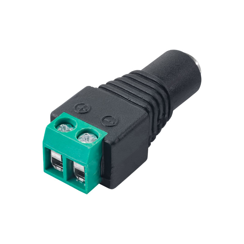 Akyga AK-SC-17 DC 5,5 x 2,1 mm (lizdas) jungtis su varžtiniais gnybtais UTP kabeliui, CCTV
