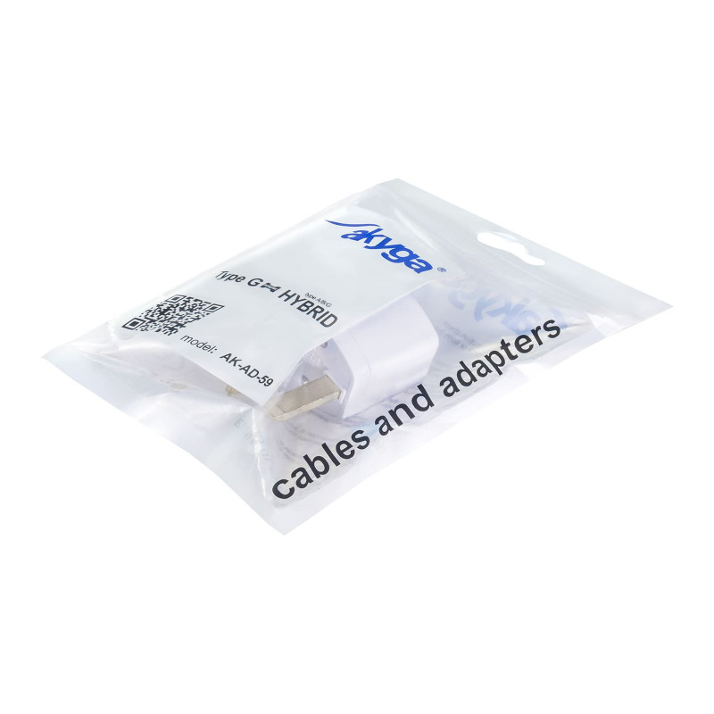 Akyga AK-AD-59 kelioninis kištuko adapteris US / AU / EU – UK, 250 V, 10 A, baltas