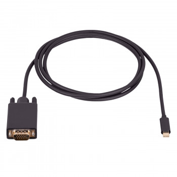 Akyga AK-AV-17 USB-C (M) į VGA (M) kabelis, Full HD, 1,5 m, juodas