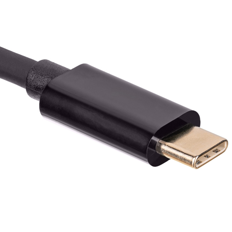 Akyga AK-AV-17 USB-C (M) į VGA (M) kabelis, Full HD, 1,5 m, juodas