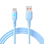 Akyga AK-USB-63 USB kabelis USB-A (m) / USB-C (m), USB 2.0, 18W, 1 m, mėlynas, silikoninis