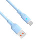 Akyga AK-USB-63 USB kabelis USB-A (m) / USB-C (m), USB 2.0, 18W, 1 m, mėlynas, silikoninis