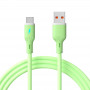 Akyga AK-USB-64 USB kabelis USB-A (m) / USB-C (m), USB 2.0, 18W, 1 m, žalias, silikoninis
