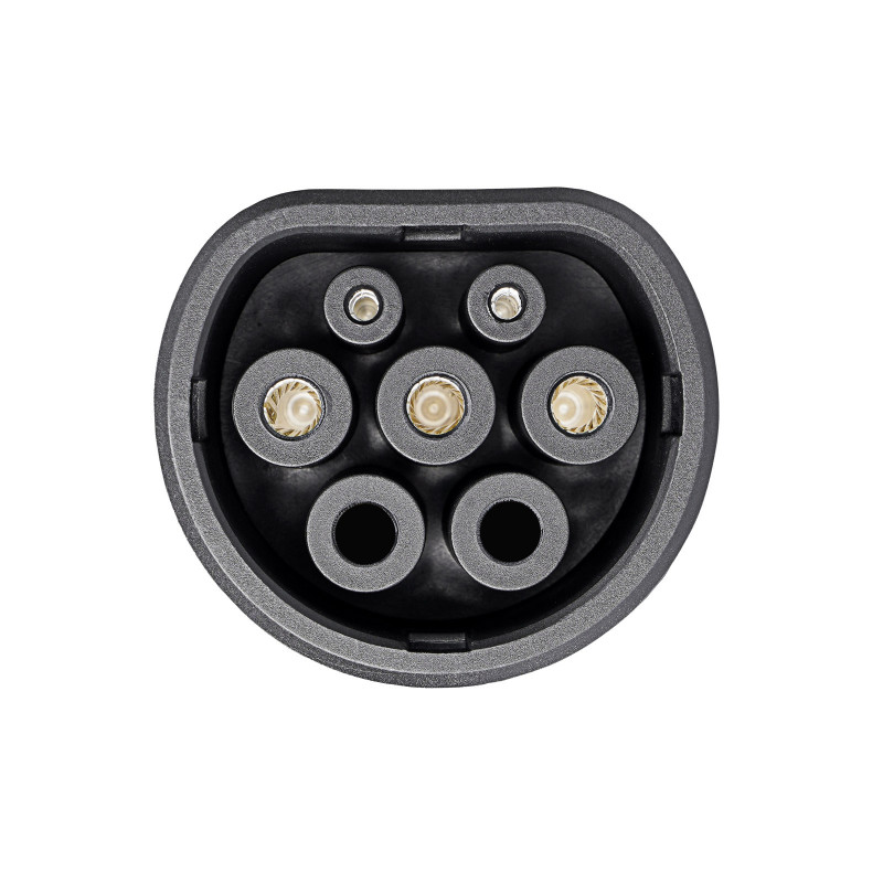 Akyga AK-SC-E04 Type 2 (IEC 62196-2) elektromobilio įkrovimo jungtis, lizdinė, 1 fazė, 32 A, mėlyna