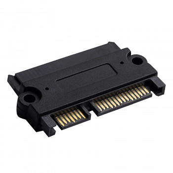 Akyga AK-CA-83 SATA 22 kontaktų (15+7) adapteris lizdas – kištukas, juodas
