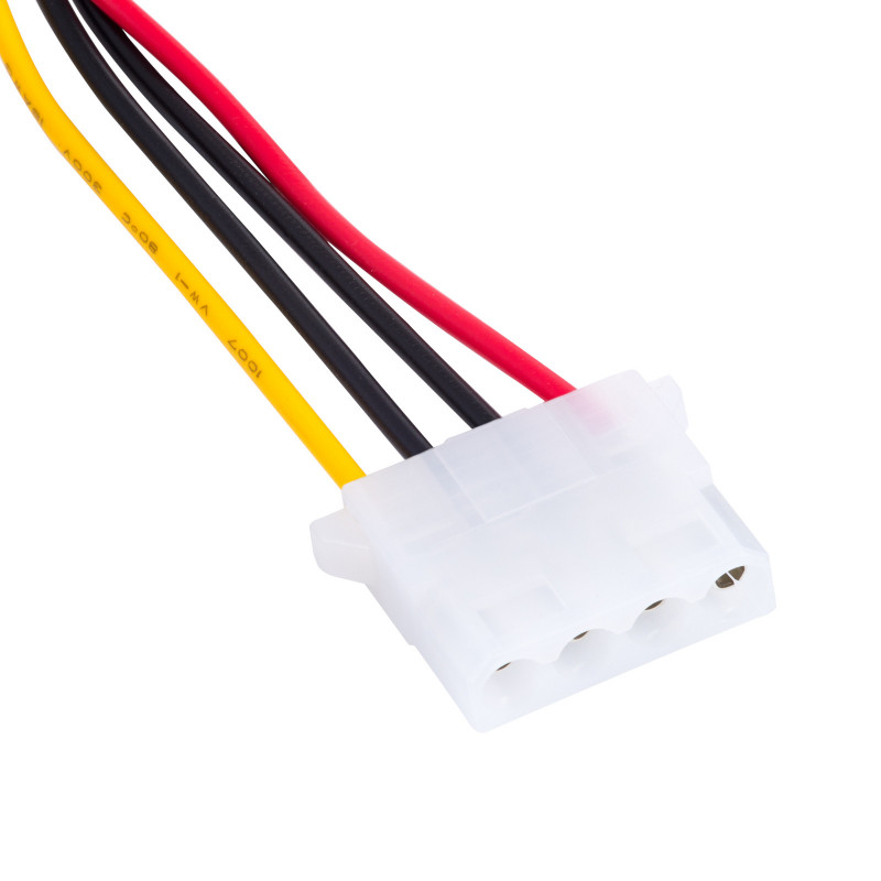 Akyga AK-CA-11 SATA maitinimo (M) į Molex (F) adapterio kabelis, 15 cm