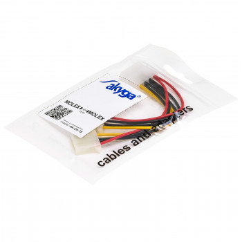 Akyga AK-CA-15 Molex (M) į 2x Molex (F) maitinimo skirstytuvo kabelis, 15 cm