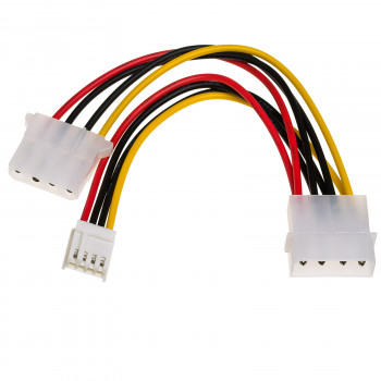 Akyga AK-CA-14 Molex (M) į Molex (F) + Mini Molex (F) maitinimo skirstytuvo kabelis, 15 cm