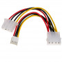 Akyga AK-CA-14 Molex (M) į Molex (F) + Mini Molex (F) maitinimo skirstytuvo kabelis, 15 cm