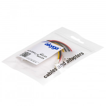Akyga AK-CA-14 Molex (M) į Molex (F) + Mini Molex (F) maitinimo skirstytuvo kabelis, 15 cm