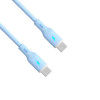 Akyga AK-USB-68 USB kabelis USB-C (m) / USB-C (m), USB 2.0, 60W, 1 m, mėlynas, silikoninis