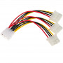 Akyga AK-CA-40 Molex maitinimo šakotuvas, Molex (kištukas) – 3x Molex (lizdas), 3x 15 cm