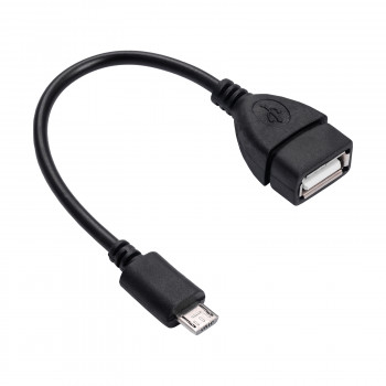 Akyga AK-AD-09 Micro USB-B (M) į USB-A (F) OTG adapterio kabelis, 15 cm, juodas
