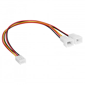 Akyga AK-CA-52 ventiliatorių šakotuvas 3 kontaktų (lizdas) – 2x 3 kontaktų (kištukas), 2x 15 cm