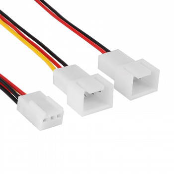 Akyga AK-CA-52 ventiliatorių šakotuvas 3 kontaktų (lizdas) – 2x 3 kontaktų (kištukas), 2x 15 cm