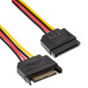 Akyga AK-CA-41 SATA maitinimo šakotuvas, SATA (kištukas) – 3x SATA (lizdas), 3x 15 cm