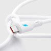 Akyga AK-USB-59 USB kabelis USB-A (m) / USB-C (m), USB 2.0, 12W, 1 m, baltas, silikoninis